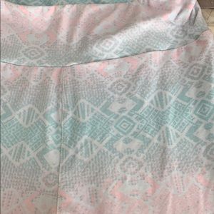 Pink and Blue Tribal Print Lularoe Leggings